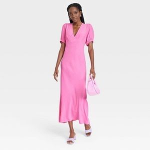 Pink Midi Dress NWT